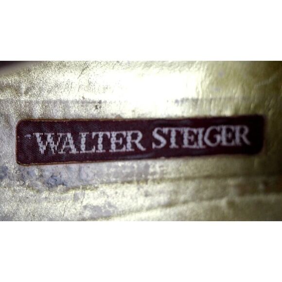 VTG Walter Steiger BROWN REAL LEATHER SUEDE LOW HEEL ALMOND TOE LOAFER SHOES 9B - Picture 7 of 12